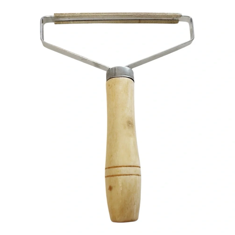 Reusable Pet Hair Removal Tool with Wooden Handle